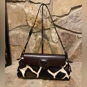 Dooney & Bourke Giraffe Print leather shoulder bag